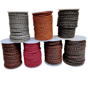 High Quality Retro Style Bolo Braided Cow <b>Leather</b> Cord 3mm 4mm 5mm 6mm Multi-Use Reliance <b>Leather</b> Jewelry Findings 50 Shades - Product Image 1