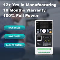 Inversor VFD de Fácil Instalación, 220V 380V, 1.5KW, Convertidor de Frecuencia 2HP, Monofásico/Trifásico, Accionamiento de CA 0-500Hz, Manual en Inglés