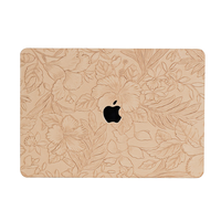 Casing Kulit PU Custom Motif Bunga untuk MacBook Neo Air 13 A3404 A18 Penutup Laptop