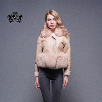 Nouvelle Collection Double Face En Peau De Mouton Chaude En Cuir Personnalisé Pour Femme Russe Veste D'hiver