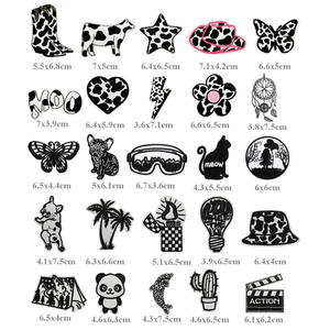 Nouvelle Offre : Écussons Brodés Thermocollants Personnalisés en Feutre, Motifs Étoile <span class=keywords><strong>Noire</strong></span>, Fleur, Cœur, Chat pour Vêtements, Sacs et Chapeaux - Product Image 2