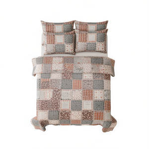 Copriletto Bohémien Patchwork Manemi in Poliestere Lavabile, Decorazione per la Casa, Varie Misure, Modello Mo-616 - Product Image 1
