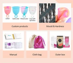 Производитель OEM/ODM, оптовая продажа, медицинская силиконовая многоразовая чашка большого объема, менструальная чашка - Product Image 5