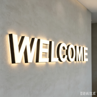Lettres LED 3D extérieures personnalisées, enseigne 3D en acrylique, lettres en relief rétroéclairées par LED, enseigne LED personnalisée pour logo d'entreprise