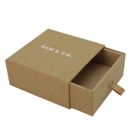 Boîte à bijoux rigide en papier kraft écologique imperméable avec logo personnalisé en gros, doublure en éponge pour bagues, boucles d'oreilles, colliers