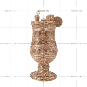 Pochette de Soirée Chic pour Femme avec Strass et Chaîne Métallique, Sac à Main en Cristal pour Boîte de Nuit et Cocktail - Product Image 2