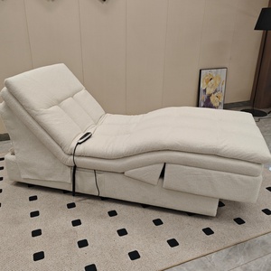 Sofá cama de lana de cordero eléctrico de doble uso con Control remoto inteligente plegable telescópico para salón y sala de estar - Product Image 2