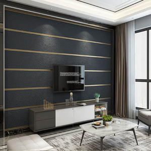 Premium 3D Stereo Wildleder-Tapete Moderne Geometrische Vertikale Streifen für Schlafzimmer Wohnzimmer TV-Hintergrundwand - Product Image 1