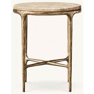 THADDEUS MARBLE <b>ROUND</b> <b>SIDE</b> <b>TABLE</b> - Product Image 4