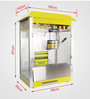 Machine à Popcorn de Toit au Design Classique, Machine à Popcorn Automatique, Structure Robuste et Durable, Machine à Faire du Popcorn