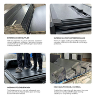Couverture de benne rigide pliable en trois parties pour Ford Ranger et Silverado |   Capacité de charge de 400 kg |   Étanche à l'eau et à la poussière, sécurité garantie