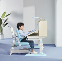 Ensemble table et chaise d'étude ergonomique pour enfants en bois écologique, entièrement réglable, support durable, logo personnalisé, vente en gros