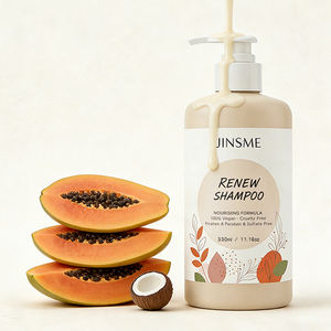 Champú Nutritivo y Renovador OEM ODM 330ml, Papaya, Aloe Vera, Linaza, Refrescante e Hidratante para el Cabello - Product Image 3