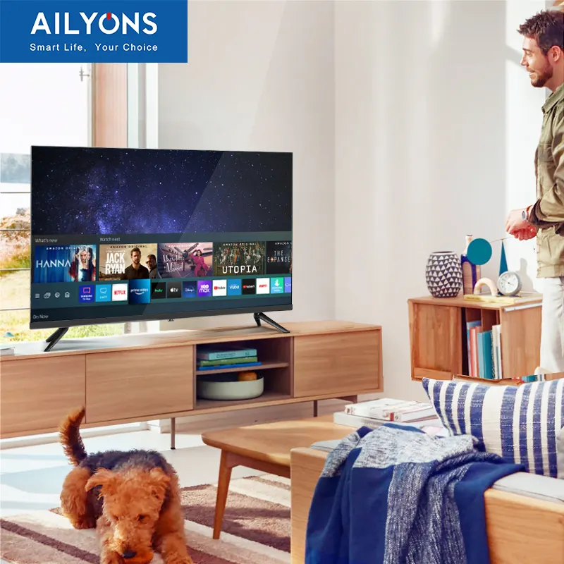 AILYONS Tv Led Digital layar datar 32 inci, penglihatan Video Hd nirkabel