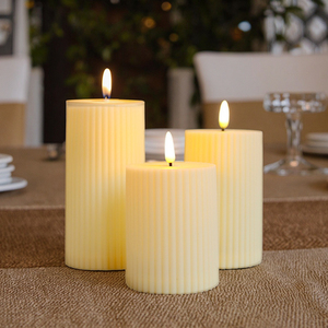 Bougie pilier à flamme <span class=keywords><strong>LED</strong></span> activée par la lumière, bougies <span class=keywords><strong>LED</strong></span> blanches pour salon, chambre à coucher, intérieur et extérieur - Product Image 5