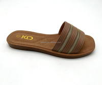 Nouveau design OEM logo personnalisé chaussures sandales plates pour dames été fabricant de pantoufles pour femmes