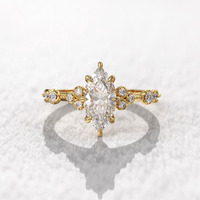 Bijoux faits main personnalisés bague de fiançailles en zircone cubique alliances en or bague fidget bijoux de créateur en or vintage