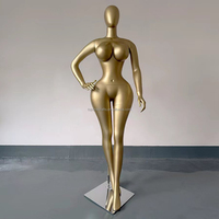Mannequins Féminins Courbés Grande Taille Or Mat Entier pour Boutique, Modèles BBL pour Affichage de Vêtements Grande Taille - Vente en Gros d'Usine