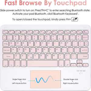 เคสคีย์บอร์ดแบบทัชแพดสำหรับ iPad (A16) รุ่นที่ 11 ปี 2025 / รุ่นที่ 10 ปี 2022 พร้อมทัชแพดหลายจุด ฝาปิดคีย์บอร์ดแม่เหล็กพร้อมที่ใส่ปากกา - Product Image 4