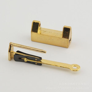 Serrure de meuble en laiton, longueur 33mm, hauteur 18mm, pour boîte à bijoux, style traditionnel, durable - Product Image 4