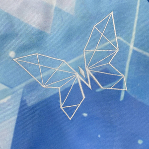 เสื้อเบสบอลสีฟ้าเสื้อแฟชั่นปักโลโก้สตรีท OEM ตามสั่ง - Product Image 5