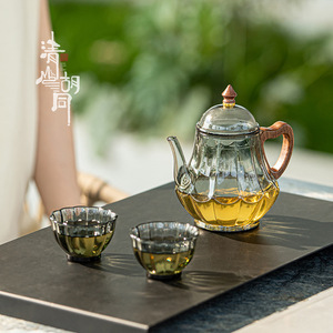 Théière en verre en forme de cœur Lotus avec couvercle, résistante à la chaleur, pour la préparation du thé à usage domestique - Product Image 4