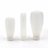 Flacon souple de voyage rechargeable en silicone de 30 ml et 60 ml avec bouchon à clapet, adapté au shampoing, au gel douche