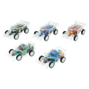 Ecuación transparente de doble casco, coche extraíble, coche de fricción extraíble para niños, juguetes de huevo sorpresa - Product Image 1