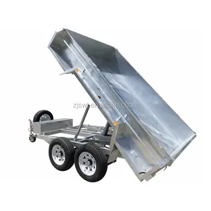 galvanized flat top hydraulic tipper trailer