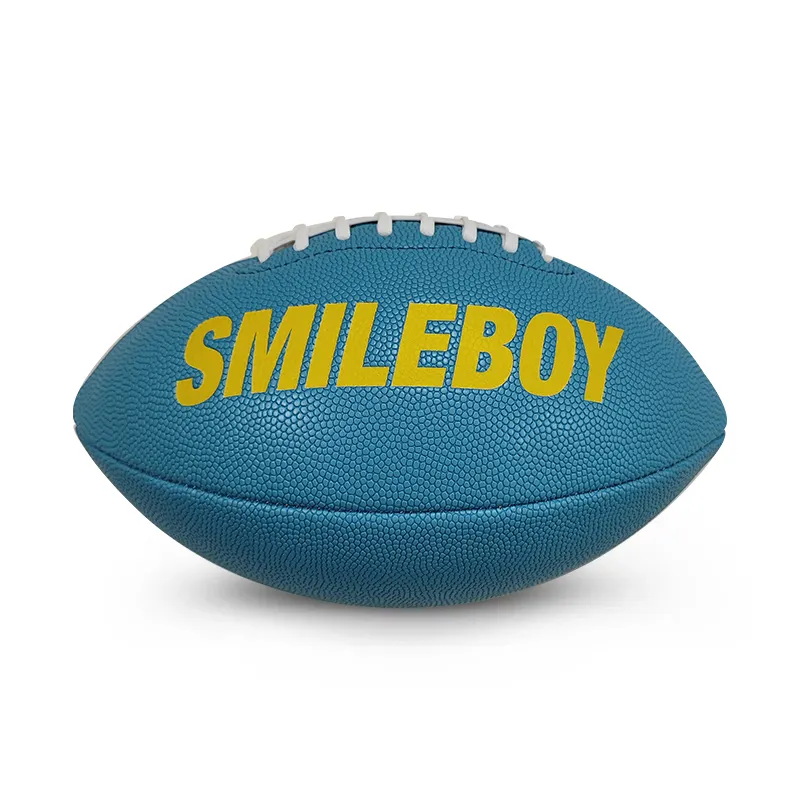 Custom Logo Premium Machine Stitching PU Size 9 Excellent Durability Official Game American Football Rugby Ball