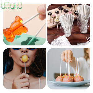 500 bâtonnets en papier blanc de 6 pouces pour sucettes, Halloween, DIY, pour décorations de gâteaux et chocolats - Product Image 2