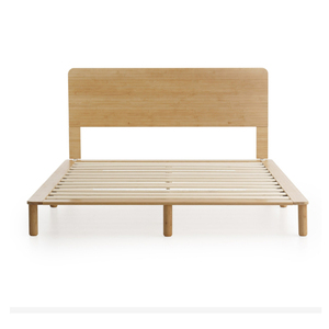 ZB BSCIモダンシンプルなデザイン竹製ベッドフレームヘッドボード付き無垢材プラットフォームサイズベッドルーム家具 - Product Image 2