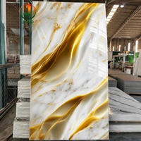 Panel de Pared Decorativo con Patrón Personalizado, Panel de PVC con Impresión 3D de Mármol, Resistente a los Rayos UV, para Interiores