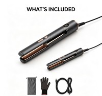 Lisseur électrique professionnel Beauty Plus 1200W à vent puissant, double température, affichage numérique, fonction mémoire, pour usage domestique et hôtelier