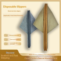 Chaussons jetables antidérapants et respirants pour hôtels, maisons d'hôtes et salons de beauté – Lot de 2 pour voyages, maison et accueil des invités
