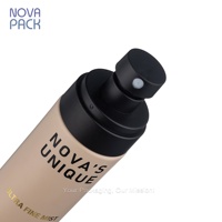 Flacon vaporisateur de 100 ml pour maquillage, brume fine, tonique, impression dorée, flacon cosmétique de luxe pour cheveux, avec boîte