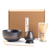 Estick Wholesale coffret cadeau personnalisé pour matcha emballage et accessoires fouet en bambou bol en céramique kit de fouet pour matcha outils pour le thé