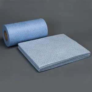 Высокоэффективная экономичная перфорированная синяя бумажная салфетка, промышленная салфетка в рулоне Jumbo Roll