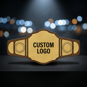 Cinturón de Campeonato Personalizado, Doble Oro y Plata, Peso Pesado, para Lucha Libre y MMA, Placa de Aleación con Grabado Profundo, Cuero Genuino - Product Image 1