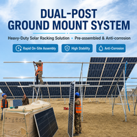 Solution de montage fiable, système de montage solaire au sol, support de montage solaire en alliage d'aluminium, fixation au sol sécurisée