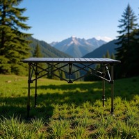 Table pliante réglable en acier à haute teneur en carbone de 955570 cm pour l'extérieur, table de camping portable pour barbecue, table pliante compacte pour rangement facile
