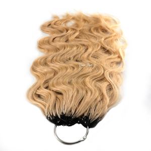 Extensiones de Cabello Ondulado de Crochet, Cabello Humano 100% Natural con Cutícula Completa, Rubio Miel 27, Tira de Crochet de 100g, Extensiones de Cabello con Ondas Naturales - Product Image 5