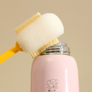 4 In 1 Cup <b>Brush</b> With Long Handle For Cleaning Baby Bottles And Water Cups Yellow - Product Image 1