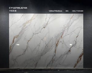 Carreaux <span class=keywords><strong>de</strong></span> sol en porcelaine frittée brillante aspect marbre <span class=keywords><strong>de</strong></span> Carrare 2700x1200, directement <span class=keywords><strong>de</strong></span> l'usine, pour intérieur (<span class=keywords><strong>salle</strong></span> <span class=keywords><strong>de</strong></span> <span class=keywords><strong>bain</strong></span>, salon, villa) - Product Image 4