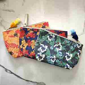 Bolsa de Maquillaje Ecológica con Cierre y Asa, Bolsa de Embalaje en Blanco, Portátil, Reciclada, de Lino, Algodón y Lona, ZIMI 22*16cm - Product Image 5