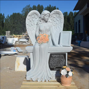 Statues d'anges en pierre antique, figurines en marbre, sculpture d'<span class=keywords><strong>ange</strong></span> pleurant <span class=keywords><strong>triste</strong></span> pour cimetière - Product Image 2