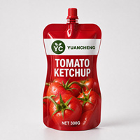 Pochette souple à bec verseur en PET de qualité alimentaire, imprimée par gravure, pour emballage liquide personnalisé de jus, sauce tomate, huile d'olive