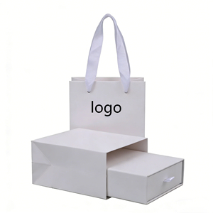 Factory Direct Customizable White Jewelry Packaging Set With Drawer <b>Box</b> <b>Gift</b> Bag Elegant Ideal for Necklace Bracelet Packaging - Product Image 2