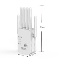 Extensor de Rango WiFi 300mbps 802.11 B/G/N 4 Antenas Cobertura de 50-100m² para Teléfonos y Uso Doméstico