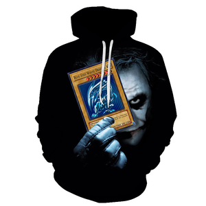 Sudadera con Capucha Joker Impresa en 3D, de Poliéster Sostenible, para Hombre, Informal, Divertida, Personalizada, Estilo Urbano - Product Image 1